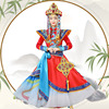 蒙古服装现代儿童女日常舞蹈演出服中长款古典元素高端民族风盛装