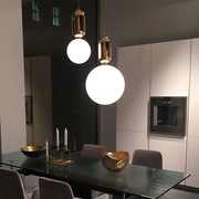 北欧风格吧台led玻璃办公室现代简约餐厅卧室床头饭厅单头吊灯