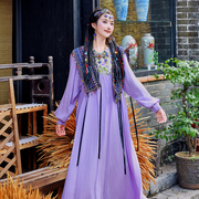 大码女装民族风连衣裙异域风情，西藏云南丽江大理旅游度假拍摄写真