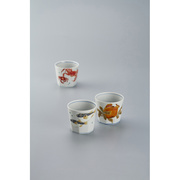 日本进口 九谷烧知名作家手绘杯子 日式陶瓷杯茶具茶杯水杯咖啡杯