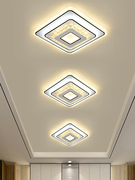 佛兰仕简约led水晶过道走廊灯，筒灯嵌入式方形，入户玄关灯圆形射灯