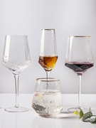 复古欧式锤纹红酒杯，香槟杯水晶玻璃，高脚杯葡萄酒杯甜品杯子