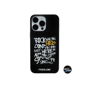 fossline摇滚朋克磨砂复古创意简约情侣适用于iphone15手机，壳硅胶软大孔全包苹果14pro手机壳