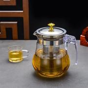 加厚玻璃茶壶耐高温防爆花茶壶，不锈钢内胆过滤飘逸杯家用茶具套装