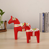瑞典达拉木马摆件红色马木质(马木质，)玩具马创意(马，创意)饰品玩偶摆件北欧客厅装饰
