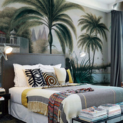 瓦拉纳西之河个性壁画，墙画欧尚法式现代轻奢客厅卧室沙发背景墙