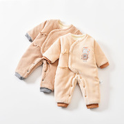 蓓茵儿新生儿衣服秋冬棉衣，条绒初生宝宝，和尚服加厚冬装棉袄0-3月