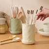 奶油风筷子筒高颜值陶瓷网红筷子笼家用高档厨房沥水筷桶筷篓