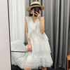 甜美背心网纱无袖雪纺吊带蛋糕裙连衣裙2019夏仙女裙