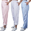 护士裤白色松紧腰加绒西裤冬装加厚粉色蓝色医生护士服夏装工作裤