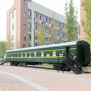 大型东风绿皮火车厢仿真复古蒸汽火车头，餐车模型景区主题餐厅道具