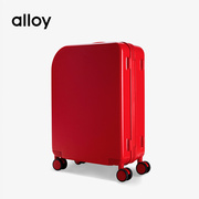 alloy乐几红色行李箱，时尚潮流结婚旅行箱20寸24寸万向轮拉杆