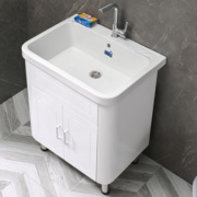 陶瓷洗衣池台盆一体洗衣柜，浴室柜组合洗手池，落地加深水槽家用阳台