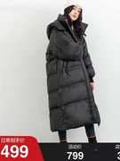 商场同款2023年冬季羽绒服女长款过膝面包服韩版气质时尚宽松外套
