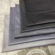 灰色双面超纤麂皮绒a柱布料厚实纯色鹿皮绒沙发套专用面料软高档