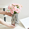 网红轻奢高级感简约现代陶瓷花瓶摆件水培鲜花客厅餐桌装饰插花瓶