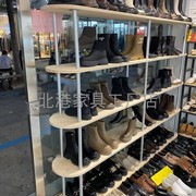 网红鞋子包包展示架服装店置物架实木鞋子展示摆放多层货架子