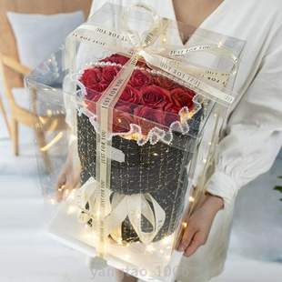 女生高级礼物七夕生日玫瑰手工，花卉女礼盒，装饰周年包装肥皂花束