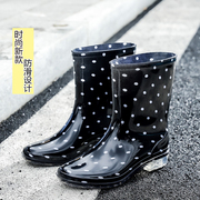 雨鞋女士时尚款外穿水鞋子中短筒水靴防水胶鞋套鞋水晶韩日式雨靴