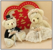 关节婚纱泰迪熊 婚车装饰 蕾丝结婚熊宫熊情侣对熊结婚礼物