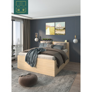 北欧风格 气动高箱床体储物 现代简约卧室1.5米-1.8米板式双人床