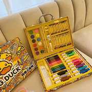 幼儿园开学小学生小黄鸭水彩笔套装67色儿童无毒绘画笔价