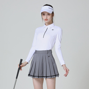 乐为高尔夫服装女套装韩式GOLF女装2023网球服女秋冬长袖短裙