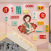 网红美容院装饰画房间氛围布置国潮布置形象墙面高级感养生馆店