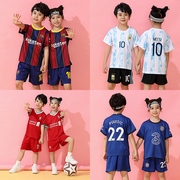 儿童足球服短袖套装比赛训练服夏季透气定制足球运动队服球衣印字