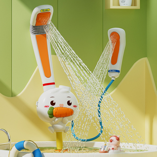 萌萌兔儿童洗澡玩具婴儿宝宝戏水喷头花洒套装男女孩沐浴玩水神器