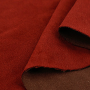 加厚亲肤暗红色棕色双层可剥开双面羊毛顺毛服装，面料大衣风衣面料