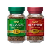 日本进口UCC黑咖啡红标绿标职人速溶粉冻干无蔗糖学生纯咖啡90g