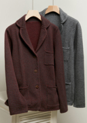 LEMAER乐玛尔 法国客户CASHMERE多口袋&包边设计羊绒西服外套