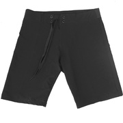 男子健体比赛齐膝预赛裤纯黑色 修身版型微弹 纯色沙滩裤