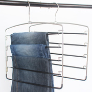 金属浸塑五层裤架可取放杆多功能收纳裤挂多层衣架挂架可折叠