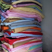 棉布头论斤称卖碎布头零头人造处理全棉床品布料