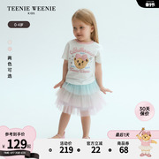 TeenieWeenie Kids小熊童装24夏季女宝宝可爱全棉撞色短袖T恤