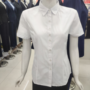 驰莉卡商务工作服正装女士白衬衫长袖修身衬衣全棉上班短袖职业服