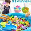 钓鱼玩具儿童磁性戏水船宝宝早教益智小孩洗澡感应钓鱼池1-3-6岁