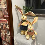 新年兔子玩偶摆件大码可爱站立手工公仔布艺娃娃橱窗装饰拍摄道具