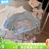 女童韩版蝴蝶结印花短袖t恤2024年夏季宝宝，甜美洋气半袖上衣