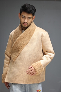 羊驼绒复合皮毛一体男装大码藏服冬装外套藏装上衣藏式加厚保暖厚