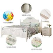 韩式床田园床高箱储物床，公主床双人床白色，欧式床板式床主卧家具