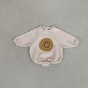 婴儿服装韩版连体衣baby三角爬服男女宝宝幼儿笑脸包屁衣ins跨境