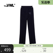 VWL腰部镂空高腰裤 秋季个性开衩辣妹西装裤女黑色高级直筒