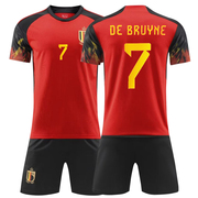 2022世界杯国家队比利时球衣比赛队服定制德布劳内足球服成人男