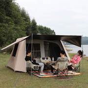 防晒野营三层加厚全铝杆帐户外帐篷5-8人屋脊两房帐篷防暴雨黑胶