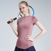 羽毛球服女夏网球(夏网球)服速干吸湿排汗运动服显瘦短袖t恤跑步修身速干