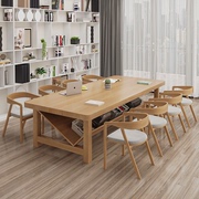 客厅大长书桌h实木学习桌，学生写字台简约长条，设计感工作台大板桌