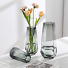 网红北欧简约创意玻璃花瓶，透明水养插花玫瑰，百合花器客厅摆件家用